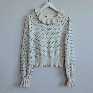Curator SF Greta Cream Polka Dot Sweater S/M